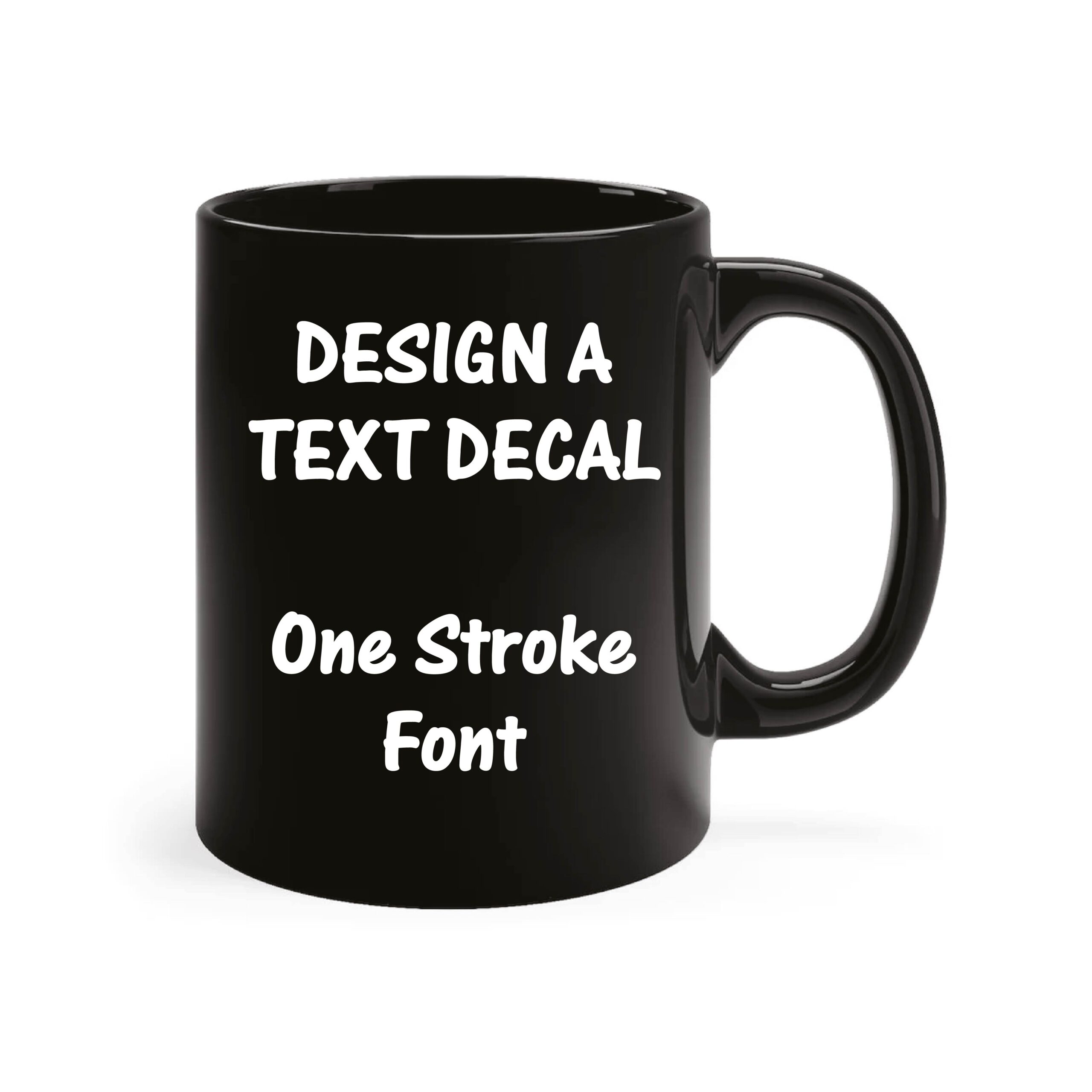 one stroke font custom text vinyl decal sticker