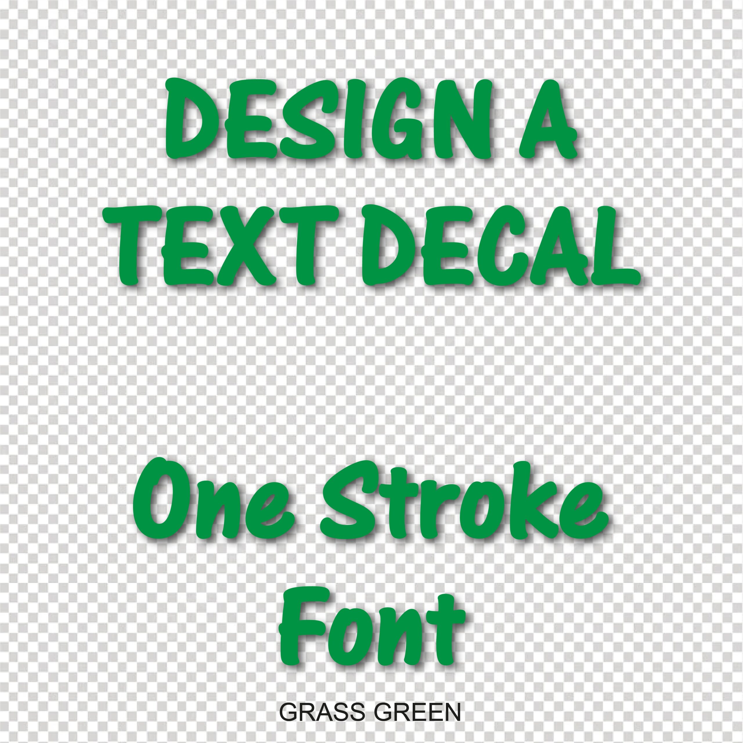 one stroke font custom text vinyl decal sticker
