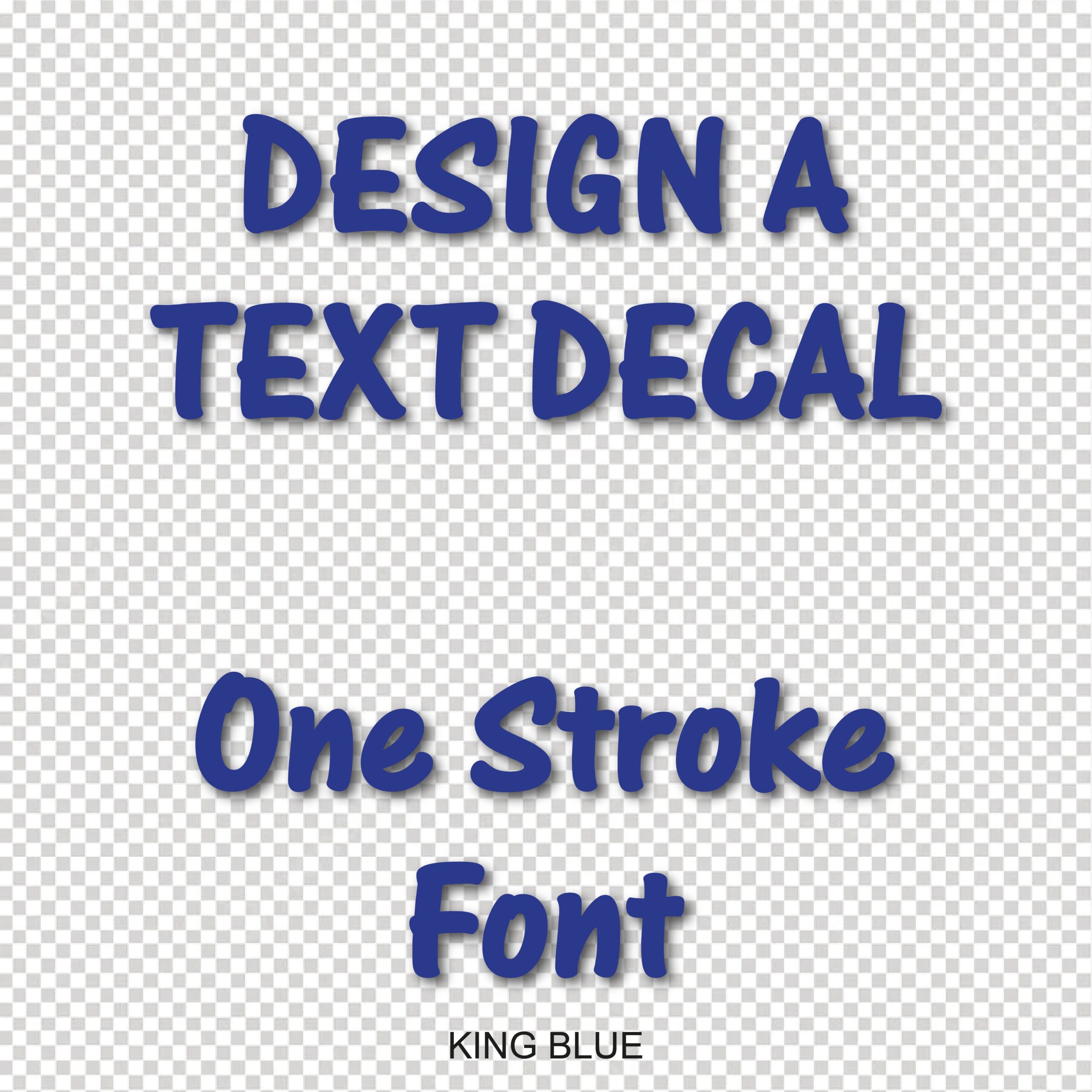 one stroke font custom text vinyl decal sticker