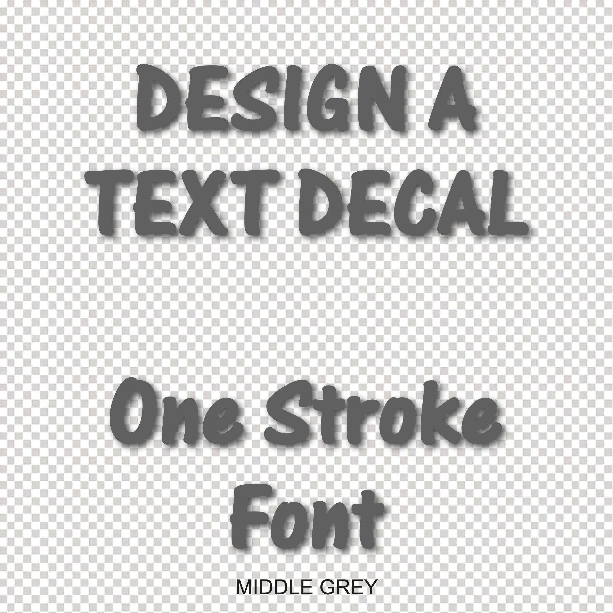 one stroke font custom text vinyl decal sticker