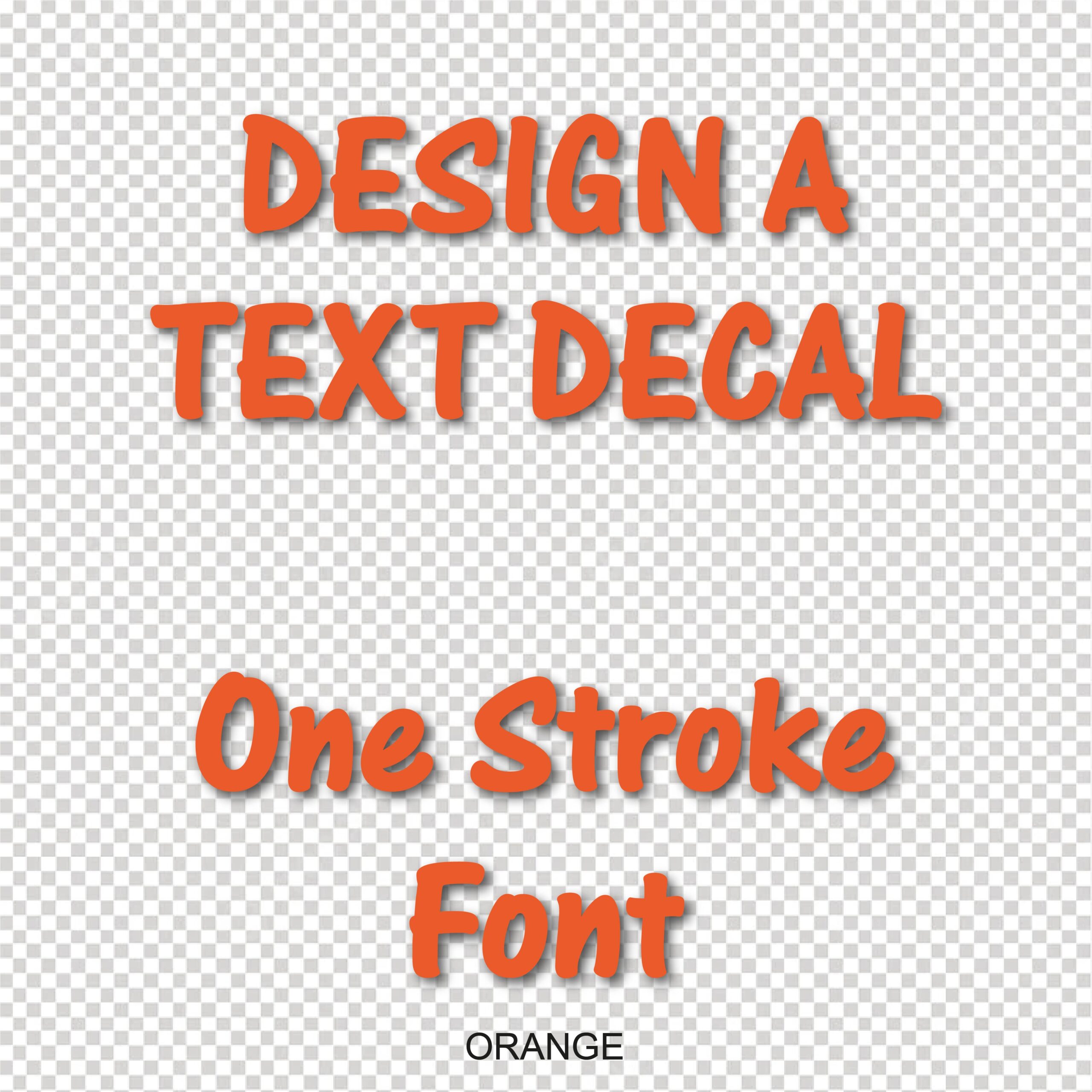 one stroke font custom text vinyl decal sticker