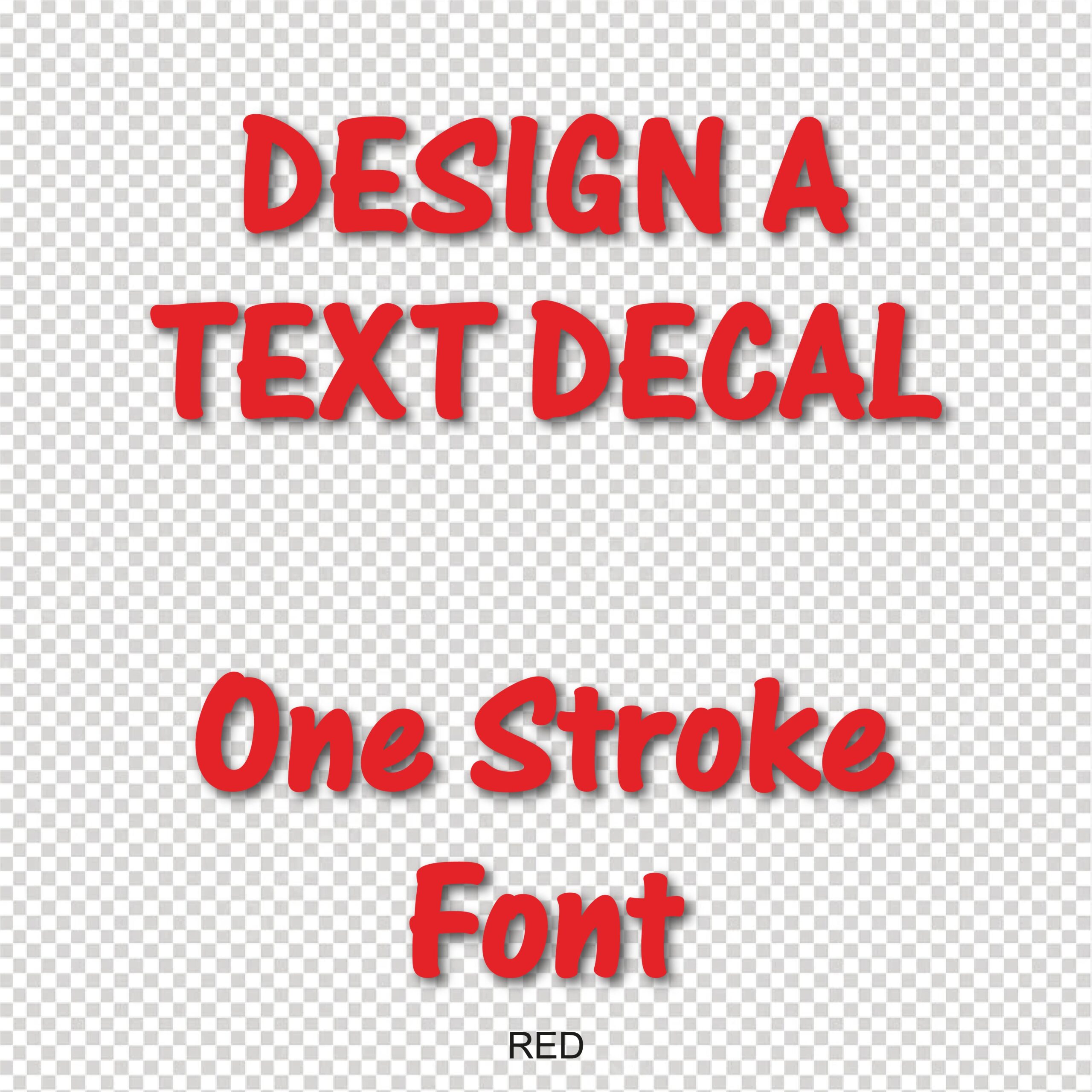 one stroke font custom text vinyl decal sticker