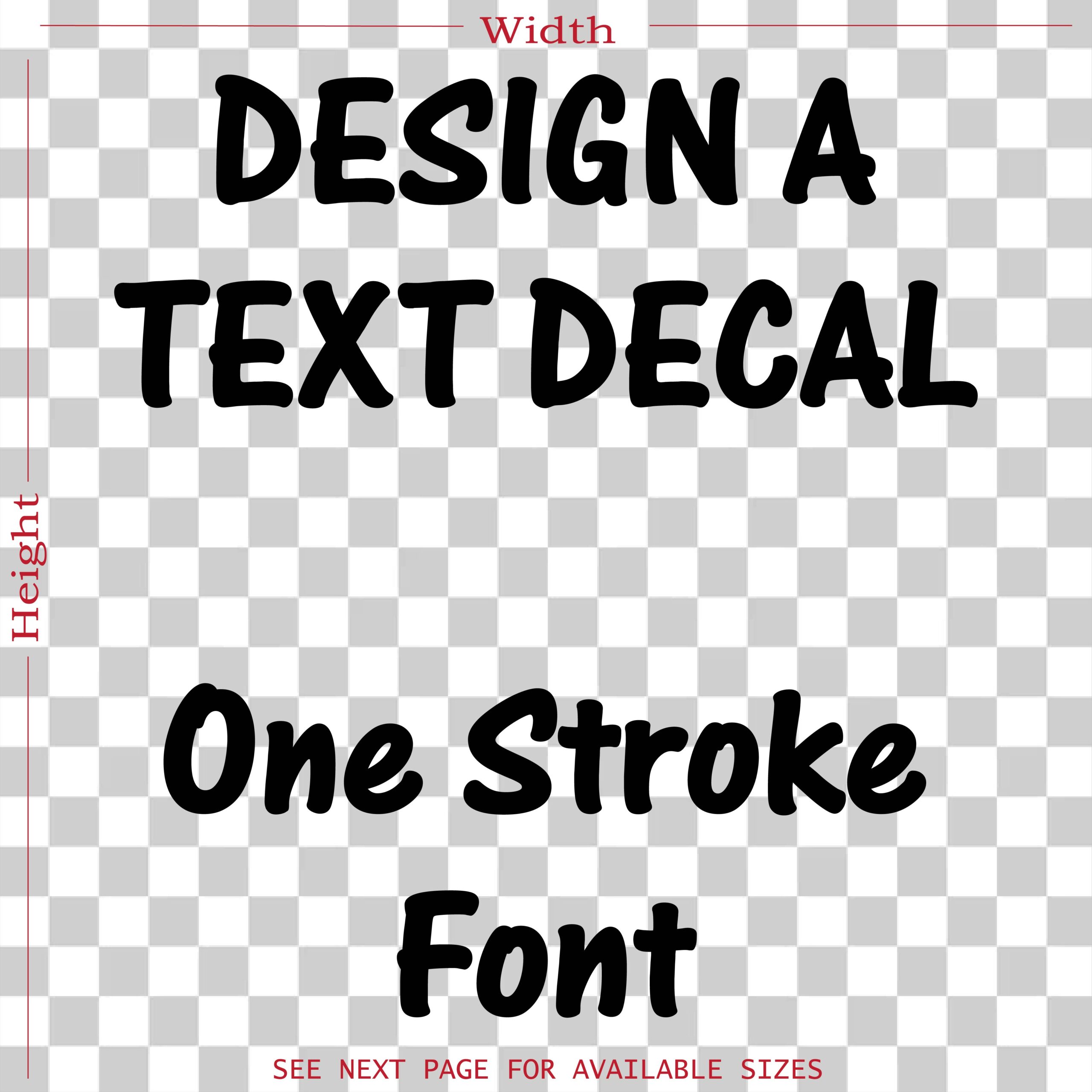 one stroke font custom text vinyl decal sticker