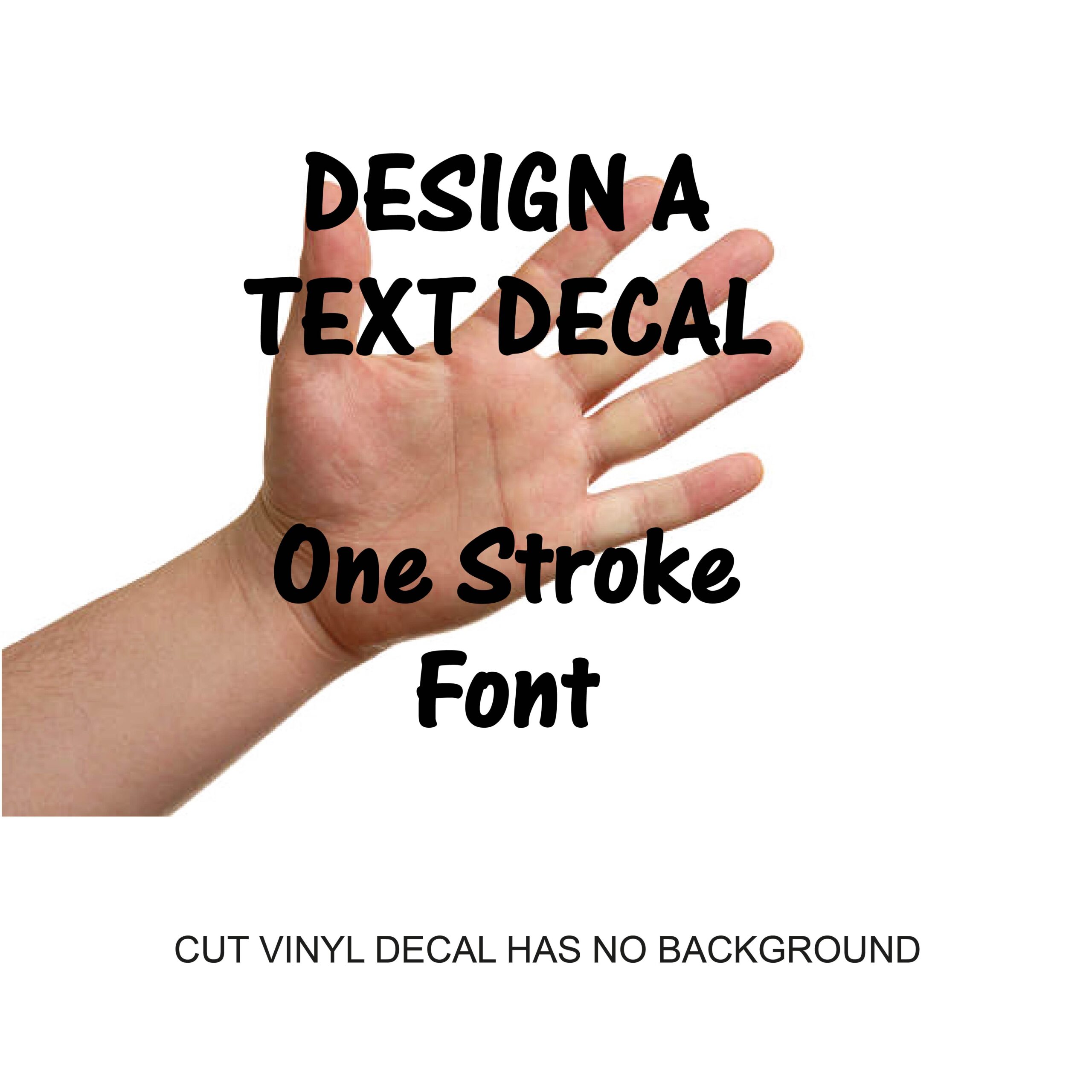 one stroke font custom text vinyl decal sticker