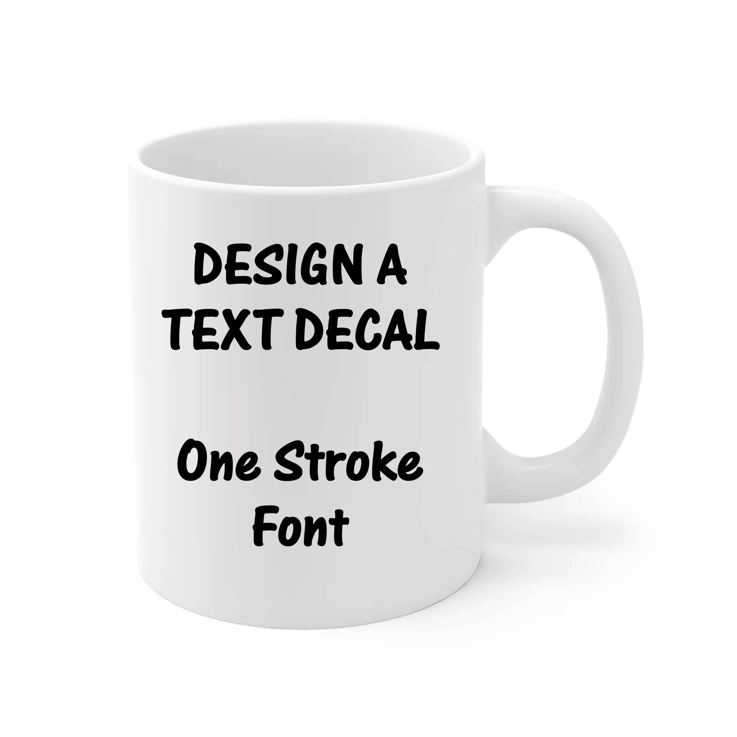 one stroke font custom text vinyl decal sticker