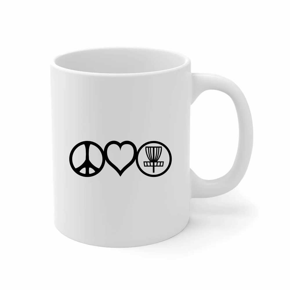 peace love disc golf vinyl decal sticker