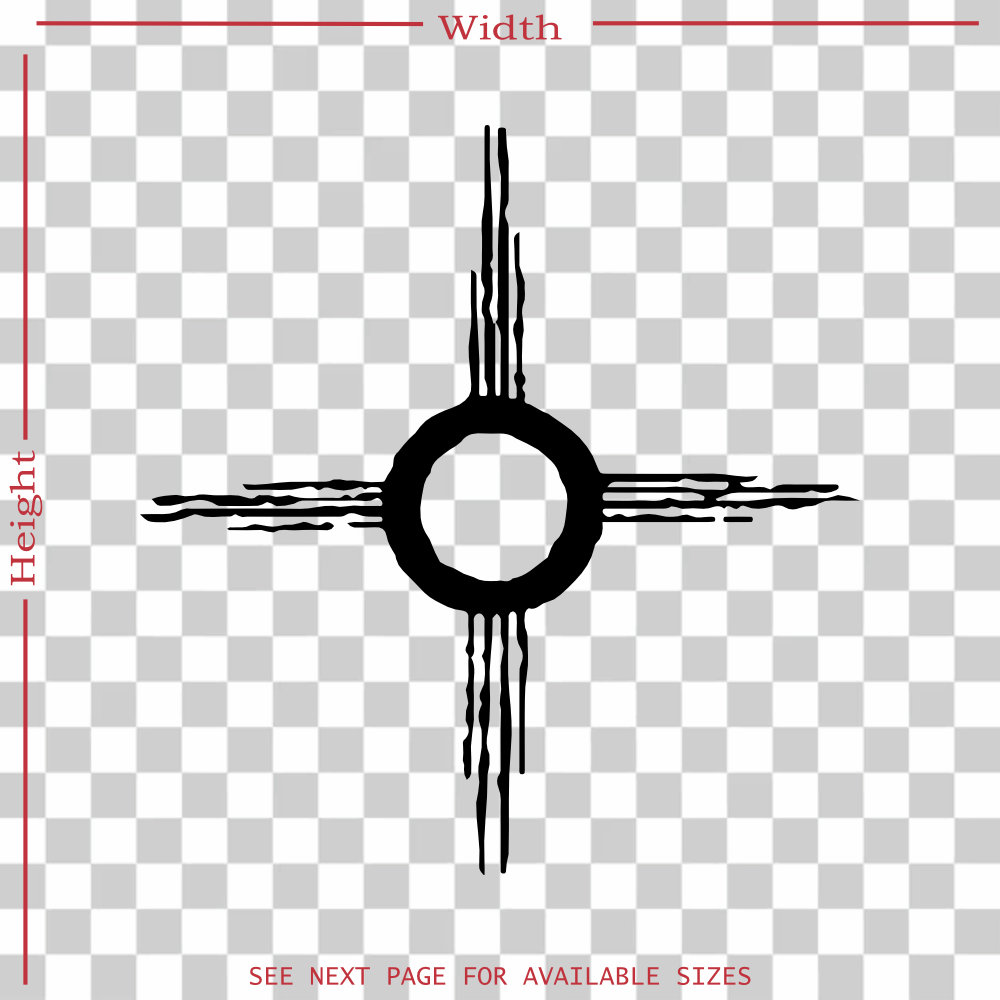 petroglyph sun vinyl decal sticker