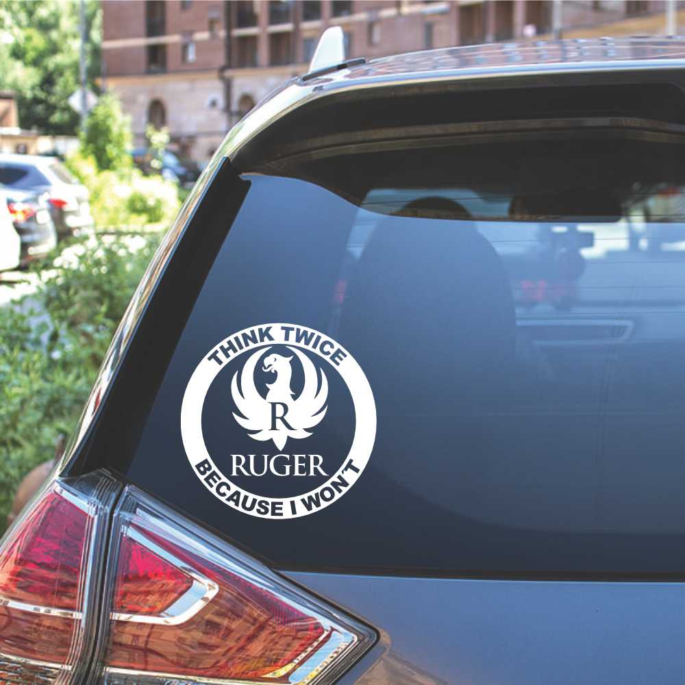 protected by ruger firearms vinyl decal sticker