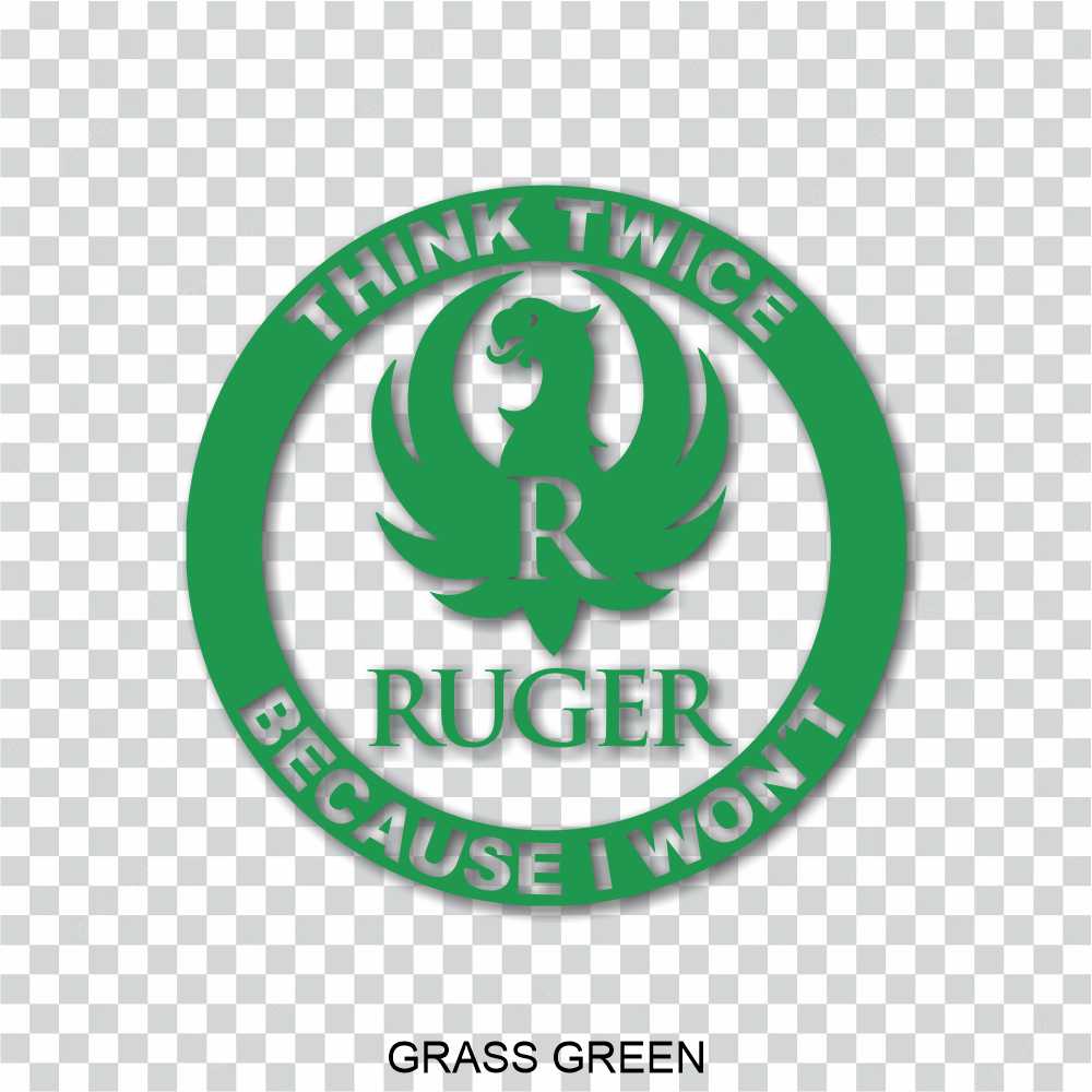 protected by ruger firearms vinyl decal sticker