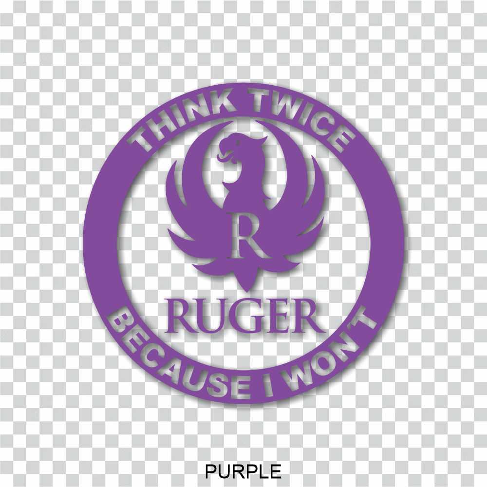 protected by ruger firearms vinyl decal sticker