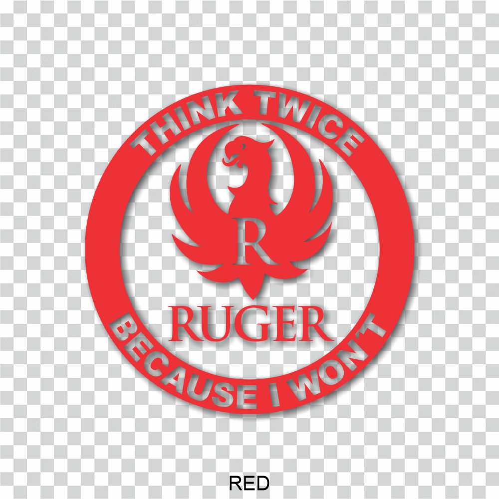 protected by ruger firearms vinyl decal sticker