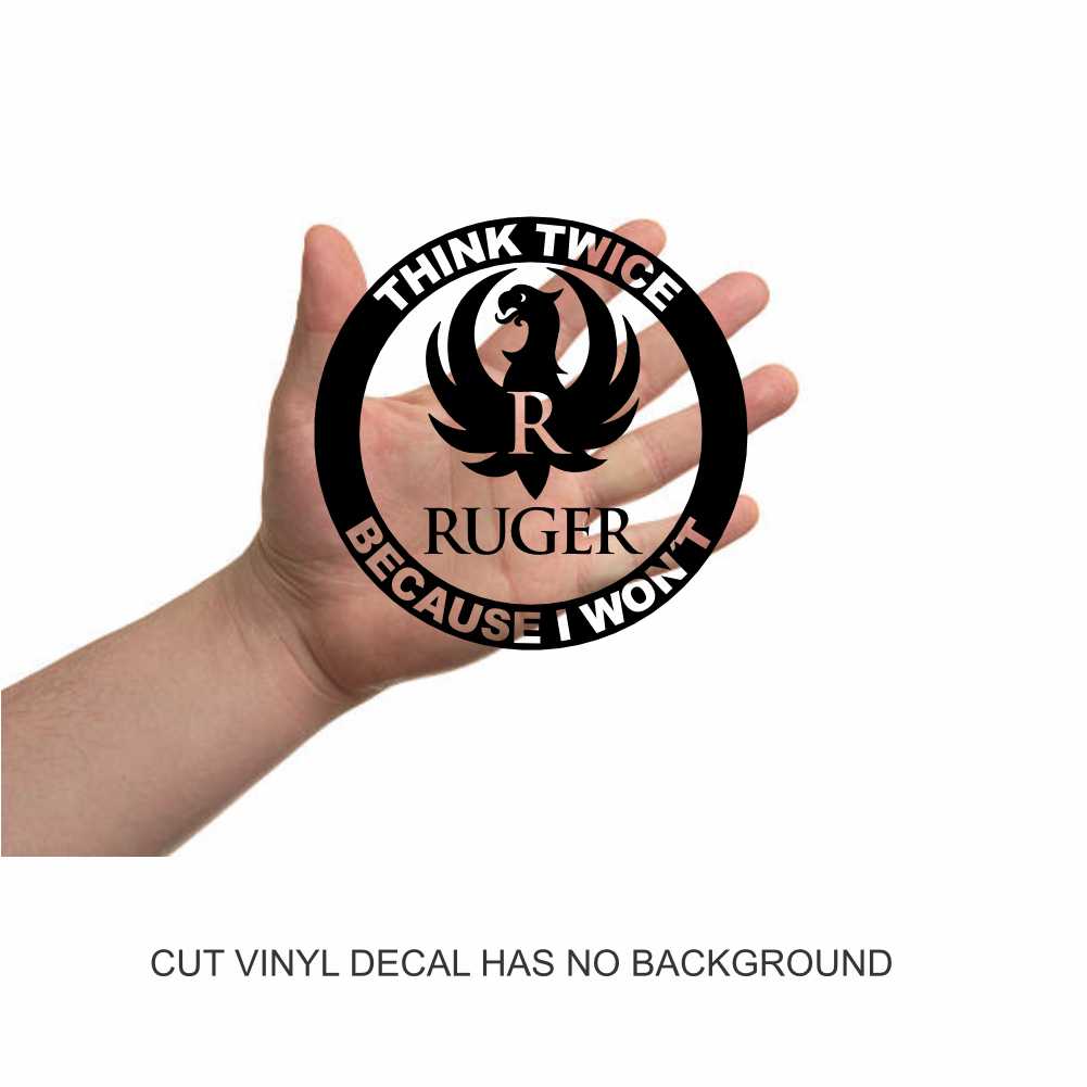 protected by ruger firearms vinyl decal sticker