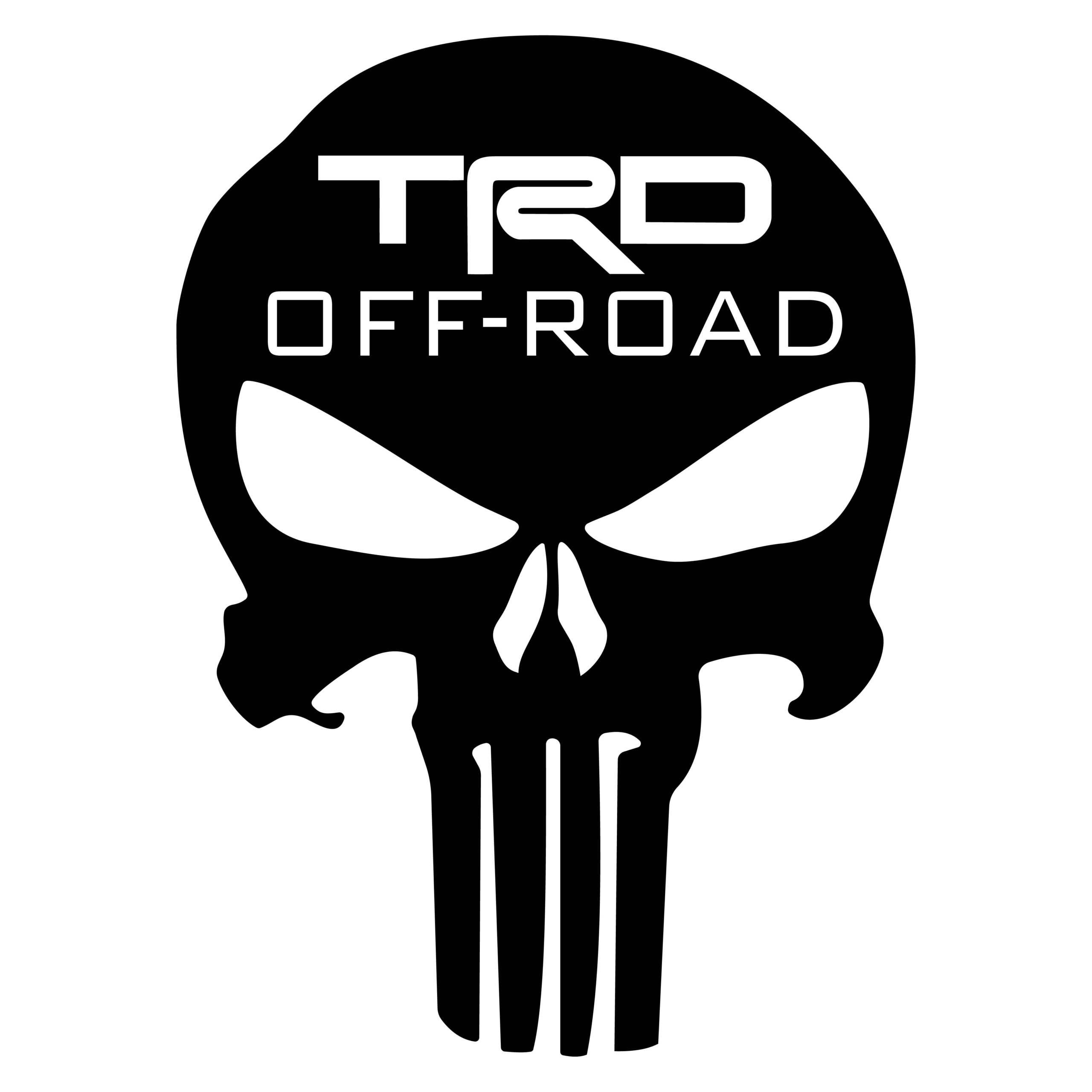 punisher skull toyota trd truck decal sticker