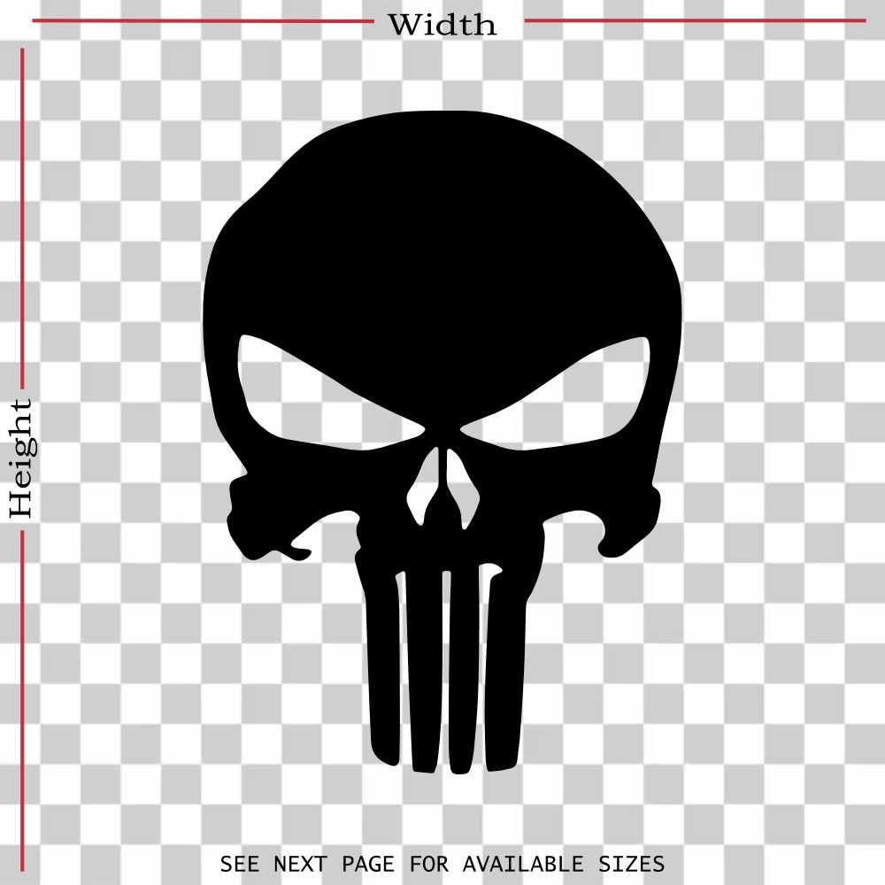 punisher skull truck decal sticker