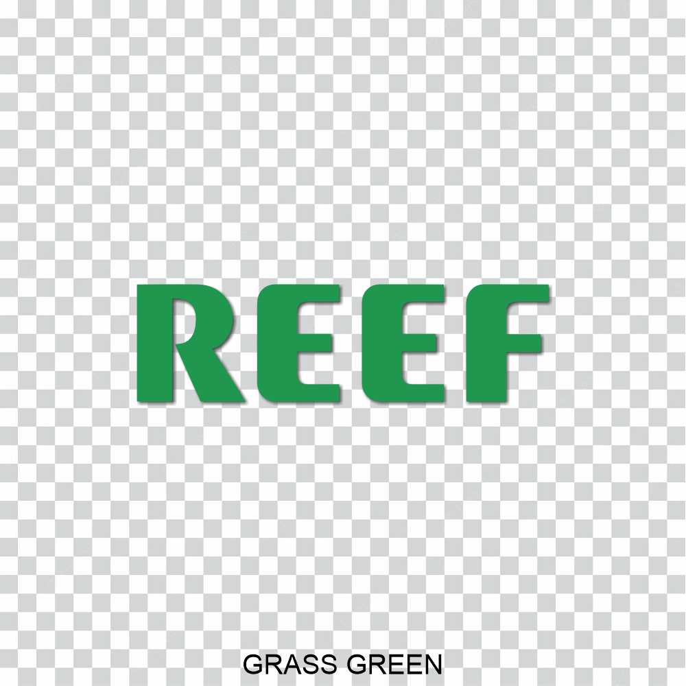 reef text simple surfing vinyl decal sticker