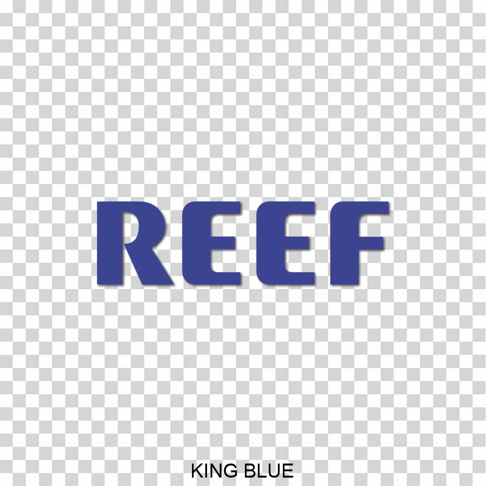 reef text simple surfing vinyl decal sticker