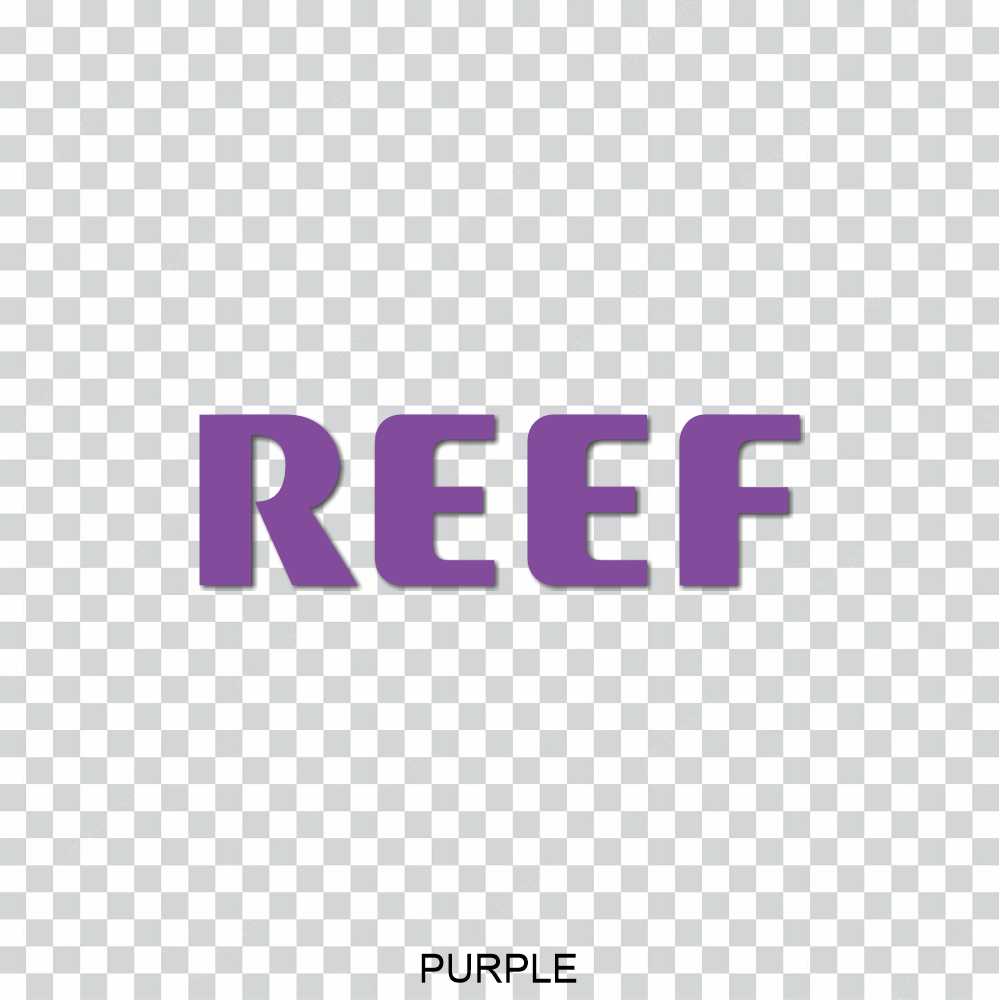 reef text simple surfing vinyl decal sticker
