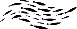School of Fish Silhouette Vinyl Decal Sticker