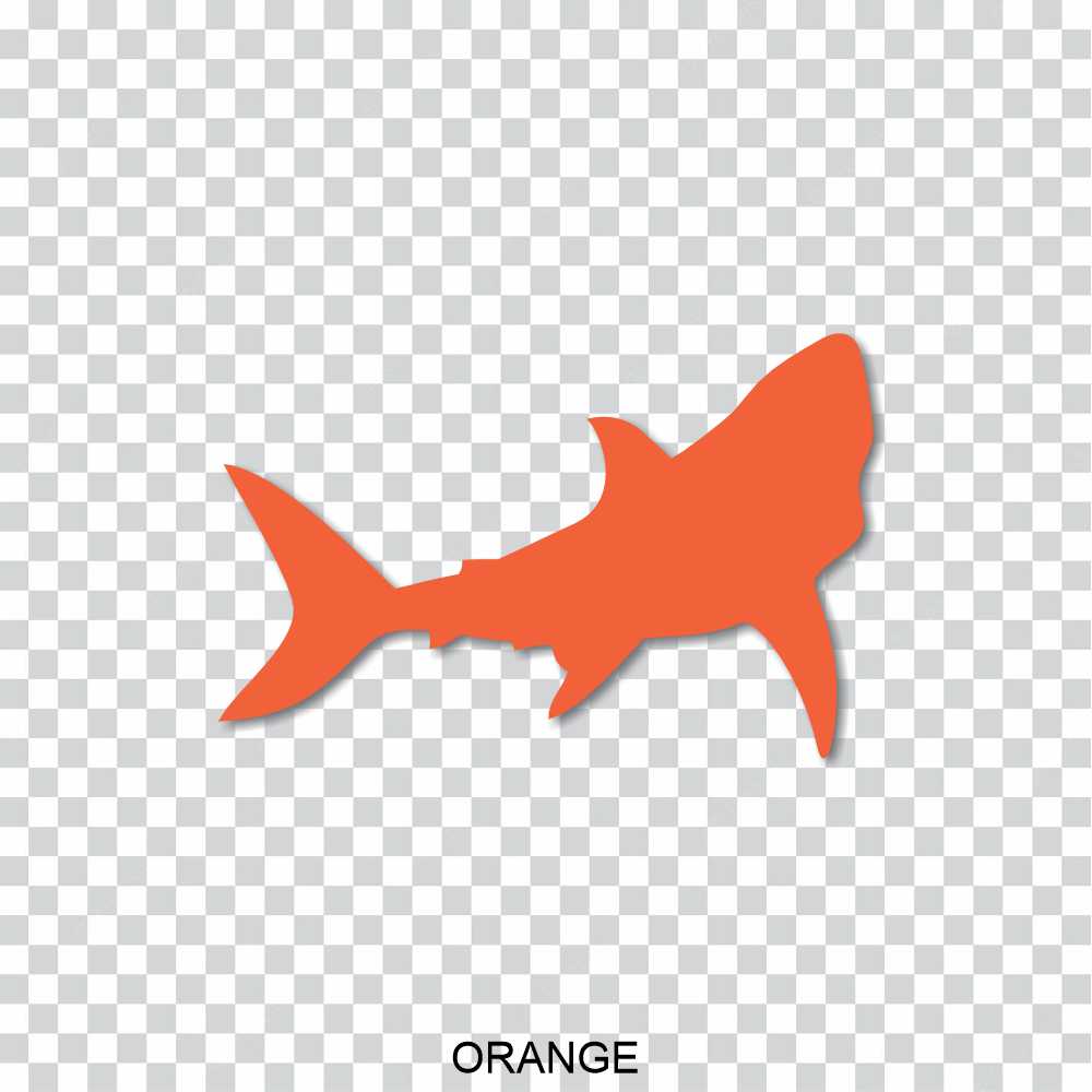 shark silhouette style 2 vinyl decal sticker