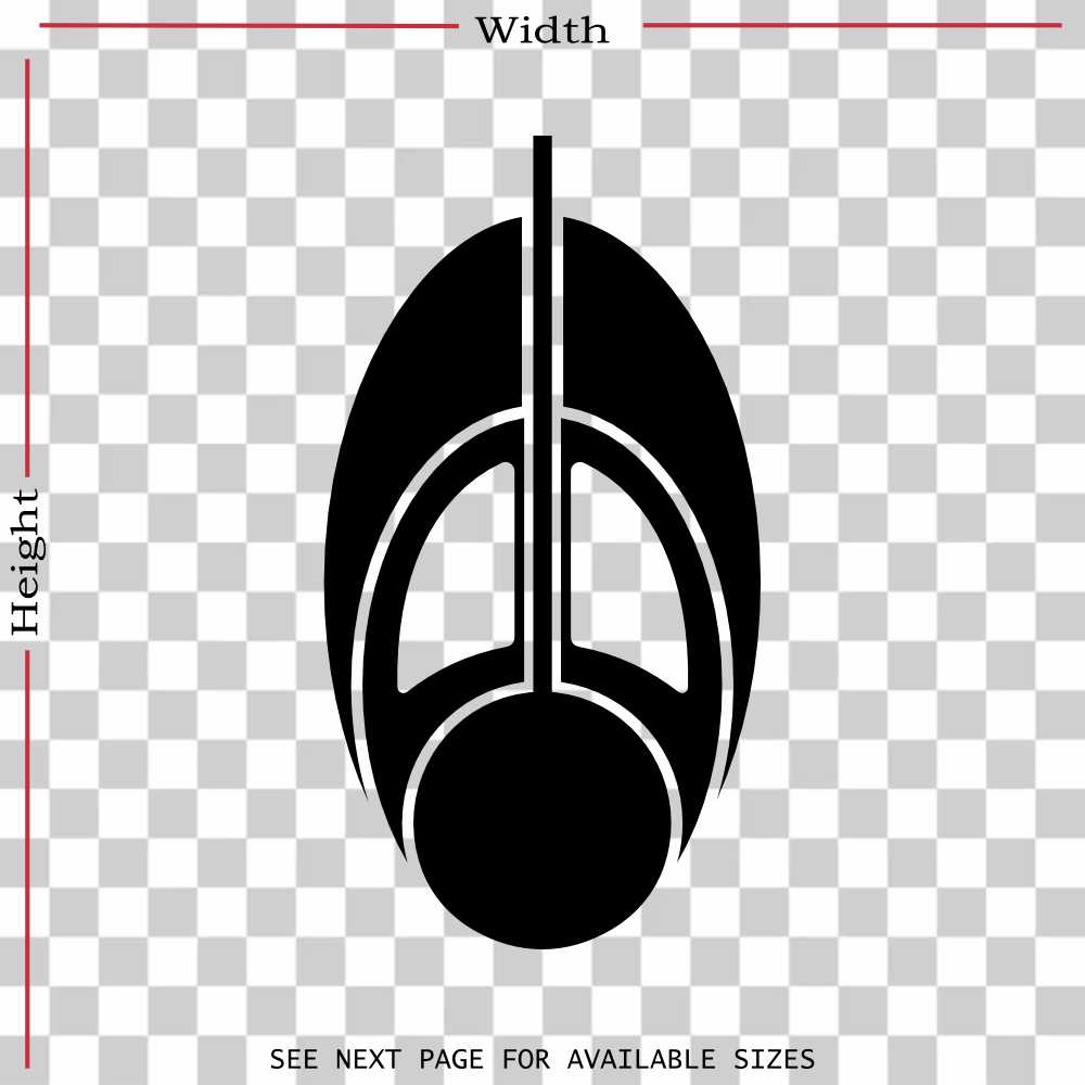 star trek bajoran symbol vinyl decal sticker