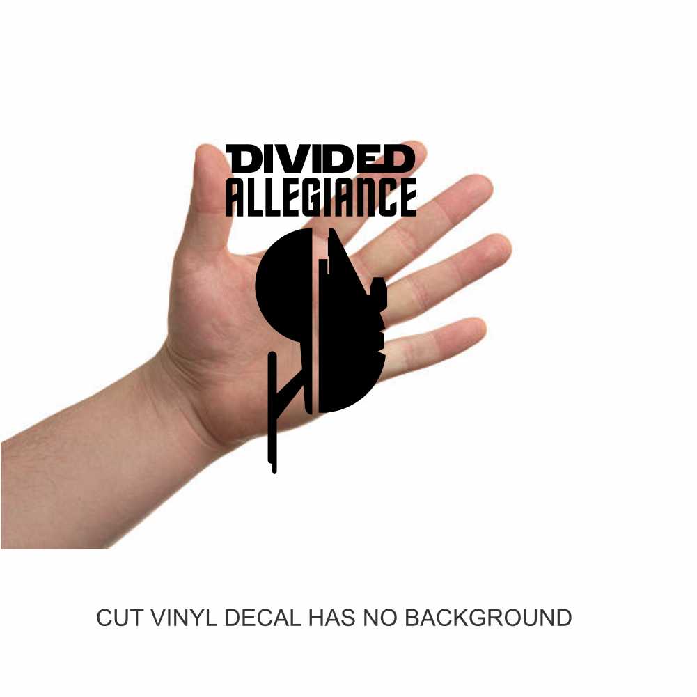 star wars star trek divided allegiance vinyl decal sticker