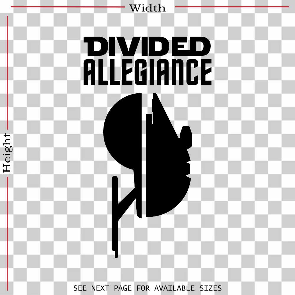 star wars star trek divided allegiance vinyl decal sticker
