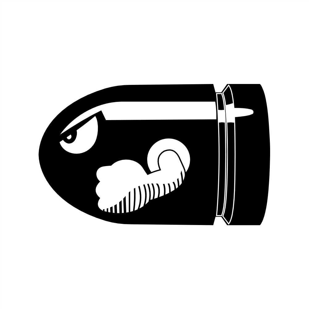 super mario cannon bullet gaming vinyl decal sticker