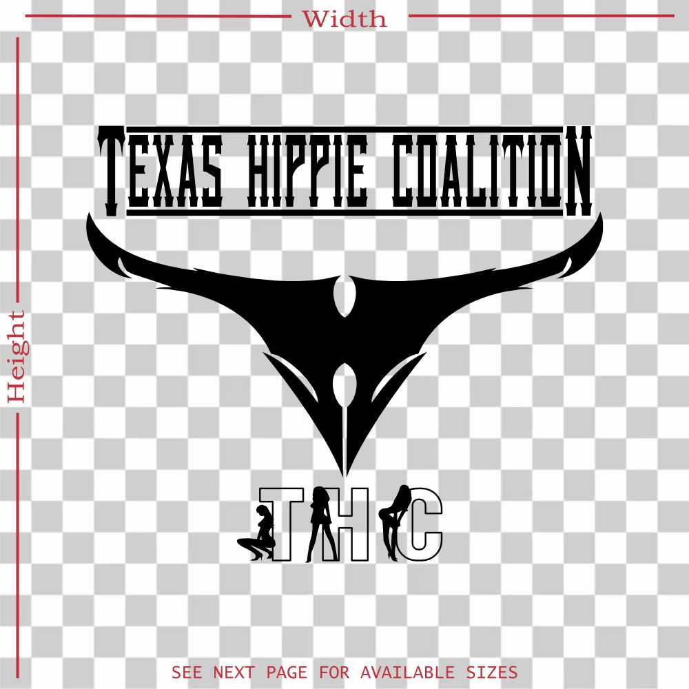 texas hippie coalition band logo vinyl decal sticker