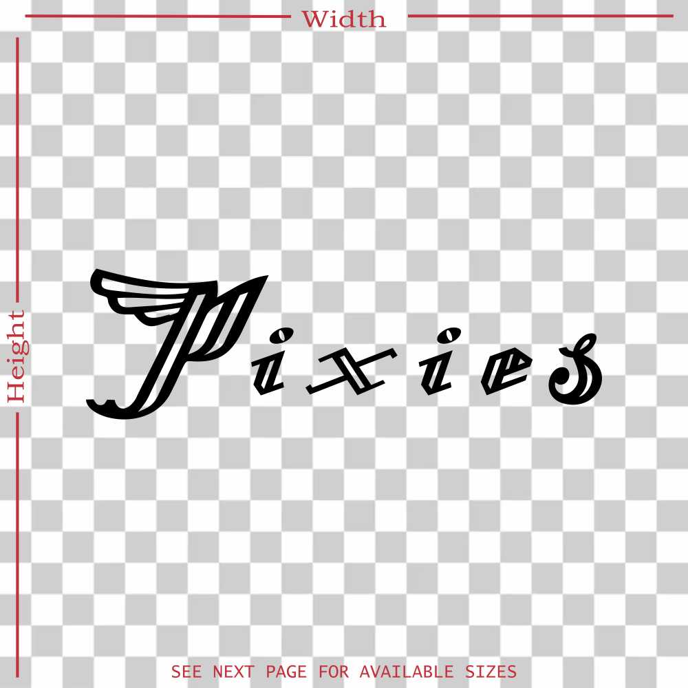 the pixies band logo vinyl decal sticker