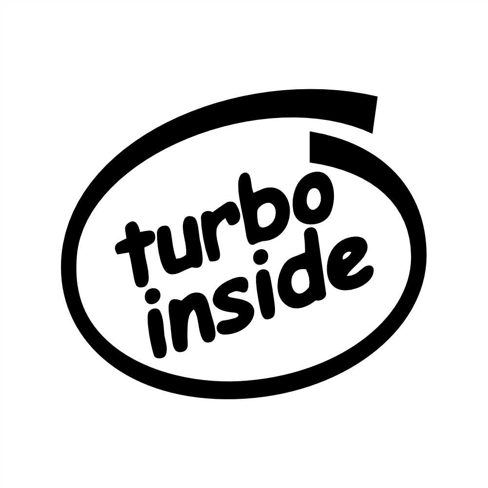 turbo inside jdm japanese vinyl decal sticker