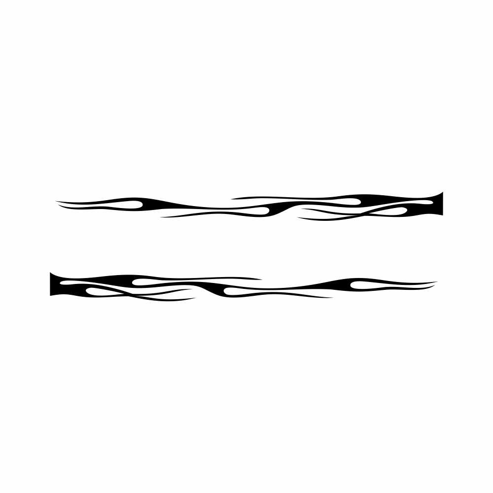 two mirrored flames vinyl decal sticker