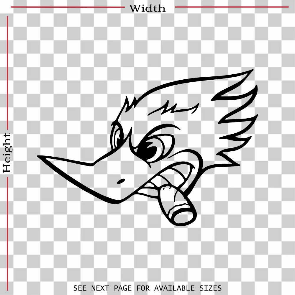 woody woodpecker style 4 vinyl decal sticker