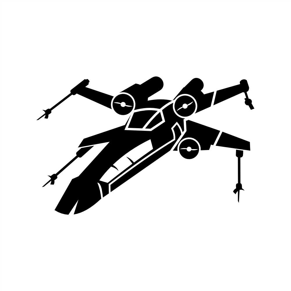 x wing fighter star wars 2 vinyl decal sticker